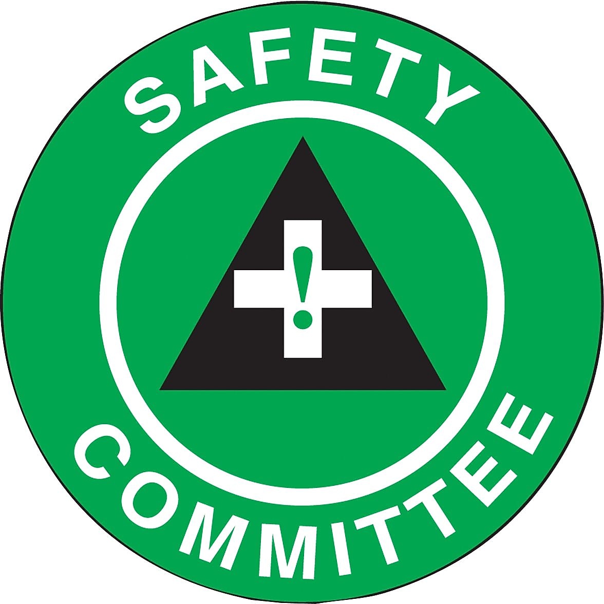 Accuform Hard Hat/Helmet Decal, SAFETY COMMITTEE, 2 1/4", Adhesive Vinyl, 10/Pack (LHTL149)