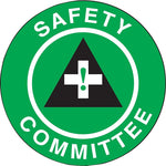 Accuform Hard Hat/Helmet Decal, SAFETY COMMITTEE, 2 1/4", Adhesive Vinyl, 10/Pack (LHTL149)