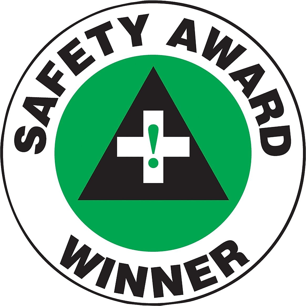 Accuform Hard Hat/Helmet Decal, SAFETY AWARD WINNER, 2 1/4", Adhesive Vinyl, 10/Pack (LHTL147)