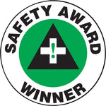 Accuform Hard Hat/Helmet Decal, SAFETY AWARD WINNER, 2 1/4", Adhesive Vinyl, 10/Pack (LHTL147)