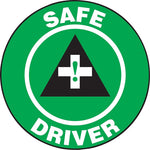 Accuform Hard Hat/Helmet Decal, SAFE DRIVER, 2¼", Adhesive Vinyl, 10/Pack (LHTL145)