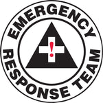 Accuform Hard Hat/Helmet Decal, EMERGENCY RESPONSE TEAM, 2¼", Adhesive Vinyl, 10/Pack (LHTL121)
