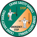 Accuform Hard Hat/Helmet Decal, CRANE SAFETY SIGNALS, 2¼", Adhesive Vinyl, 10/Pack (LHTL349)