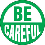 ACCUFORM SIGNS® Hard Hat/Helmet Decal, BE CAREFUL, 2¼", Adhesive Vinyl, 10/Pk