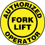 Accuform Hard Hat/Helmet Decal, AUTHORIZED FORK LIFT OPERATOR, 2 1/4", Adhesive Vinyl, 10/Pack (LHTL101)