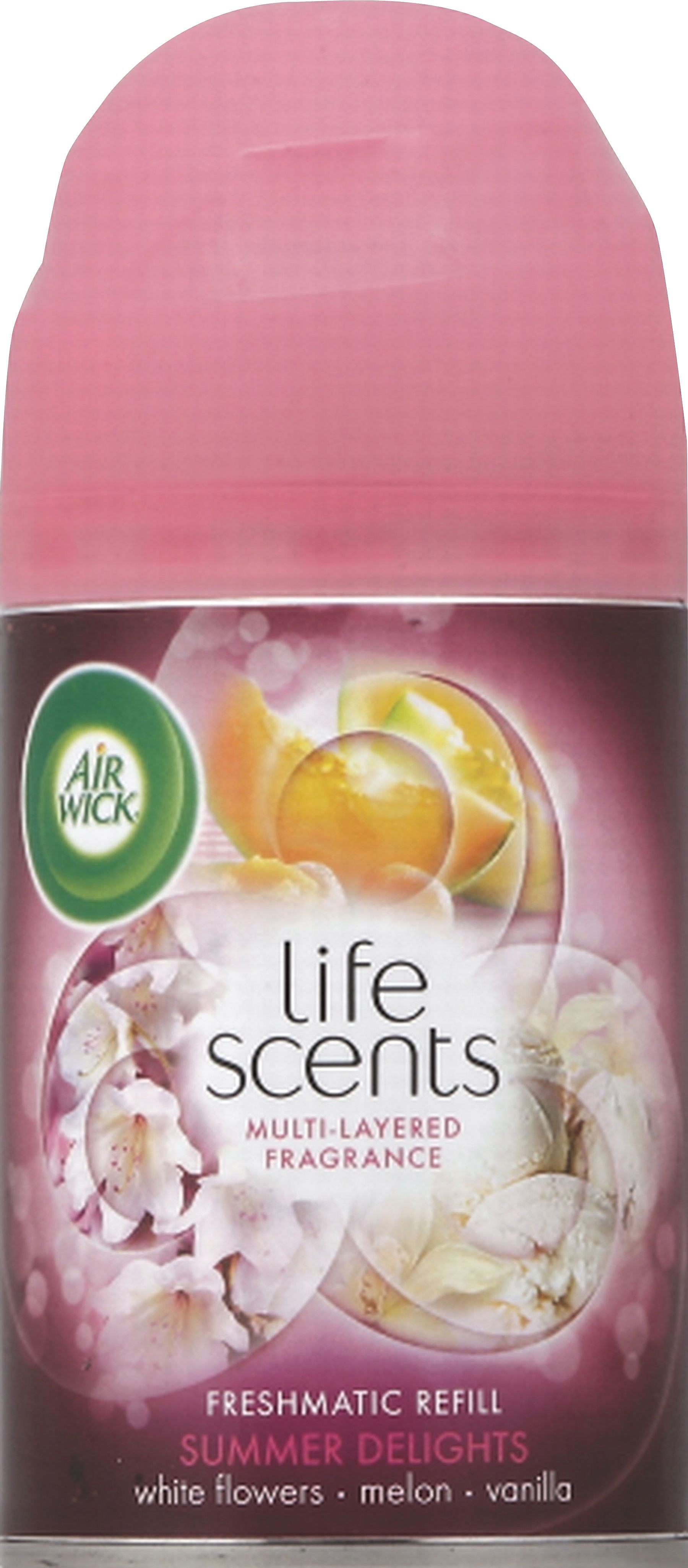 Air Wick Freshmatic Ultra Air Freshener Refill, Summer Delights Scent, 6.17 oz., 6/Carton (RAC91101)