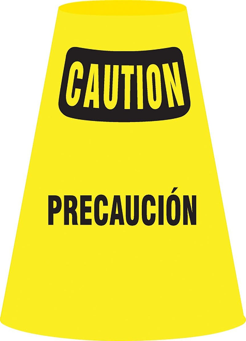 Accuform Traffic Cone Cuff Vinyl Traffic Cone Collar, Yellow/Black, 6/Pack (FBC916P)