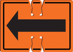 Accuform Traffic Cone Top Warning Sign, (RIGHT/LEFT ARROW), 10" x 14", Plastic (FBC748)