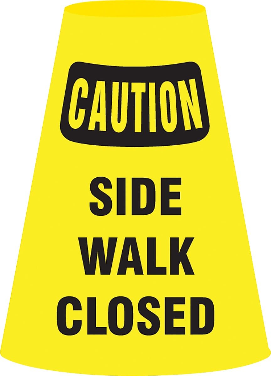 Accuform Cone Cuff Vinyl Traffic Cone Collar, Yellow/Black (FBC912E)