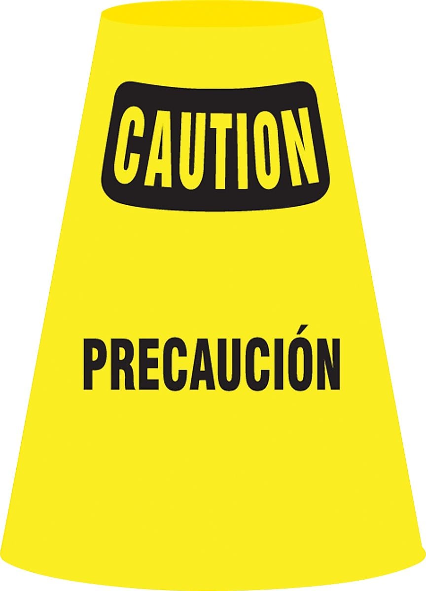 Accuform Cone Cuff Vinyl Traffic Cone Collar, Yellow/Black (FBC916E)