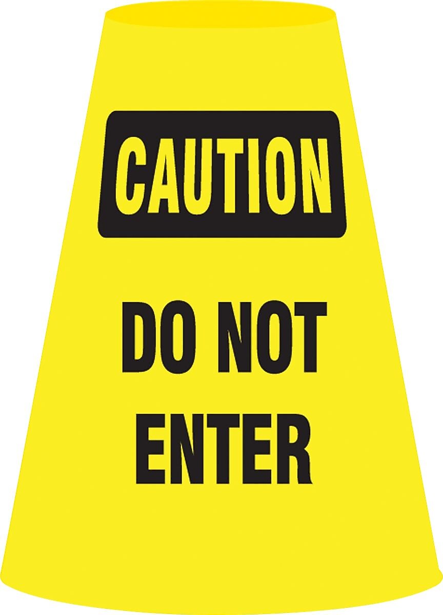 Accuform Cone Cuff Vinyl Traffic Cone Collar, Yellow/Black (FBC911E)