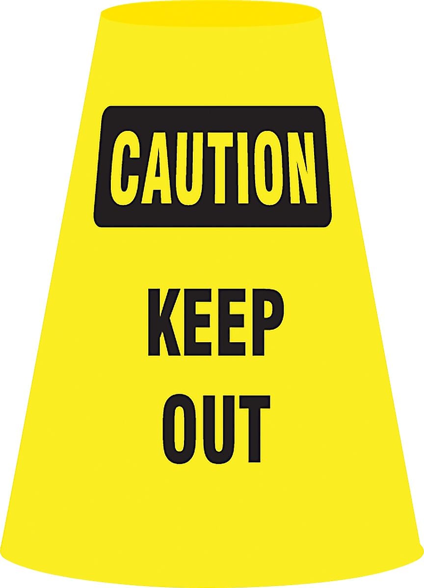 Accuform Cone Cuff Vinyl Traffic Cone Collar, Yellow/Black (FBC915E)