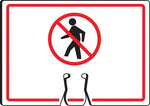 Accuform Traffic Cone Top Warning Sign, (NO PEDESTRIANS SYMBOL), 10" x 14", Plastic (FBC731)