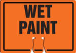 Accuform Traffic Cone Top Warning Sign, WET PAINT, 10" x 14", Plastic (FBC762)