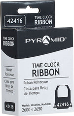 Pyramid Replacement Ribbon for 2600, 2650 (old model) Time Clocks, Black, 1 Each (42416)