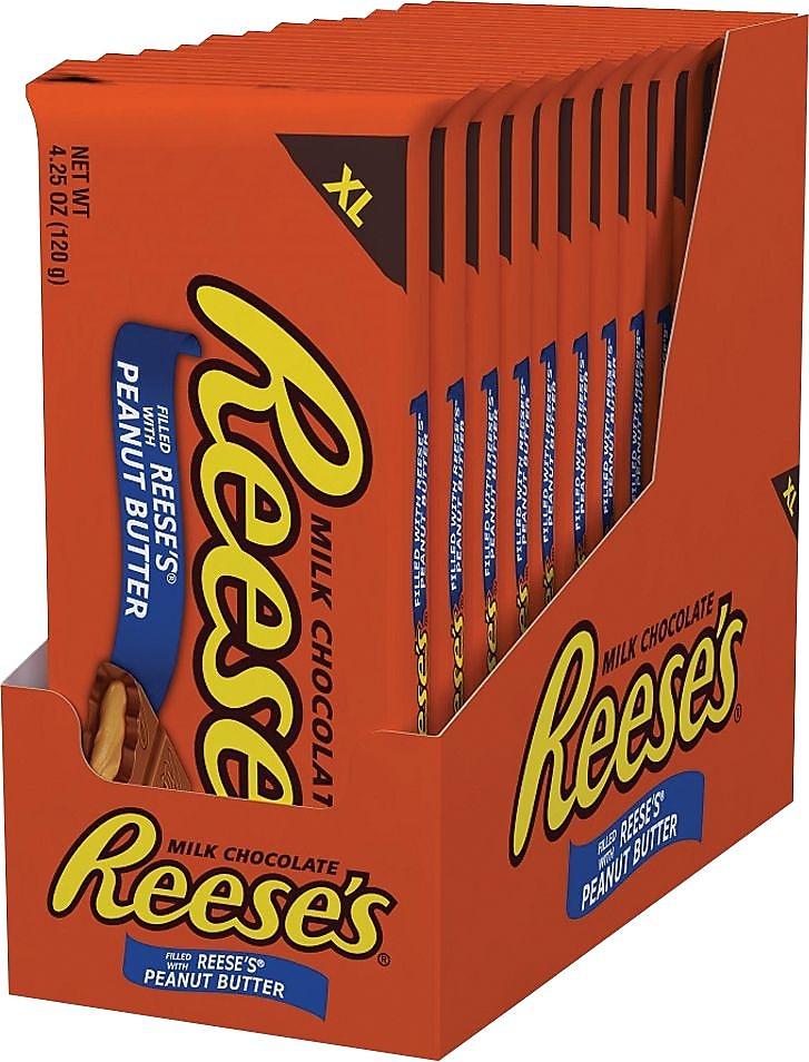 Reese's XL Peanut Butter Milk Chocolate Candy Bar, 4.25 oz., 12/Carton (HEC44266)