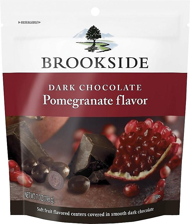 Brookside Pomegranate Flavored Dark Chocolate Pieces, 7 oz., 12/Carton (HEC38908)