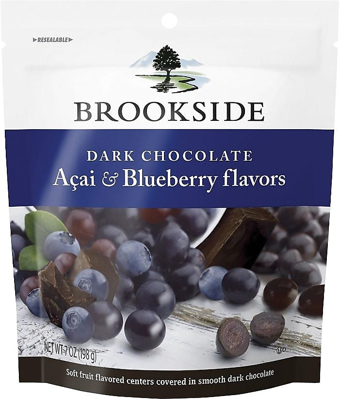 Brookside Acai & Blueberry Flavored Dark Chocolate Pieces, 7 oz., 12/Carton (HEC38971)