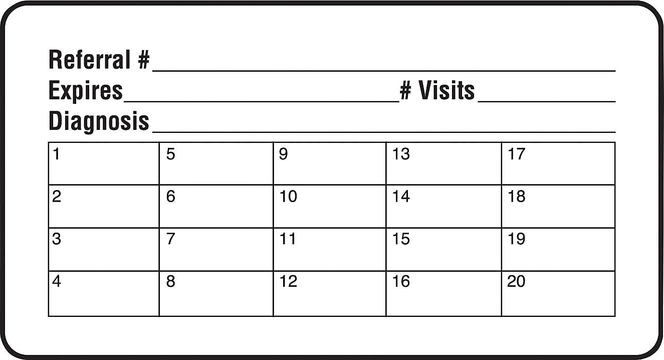 Insurance Chart File Medical Labels, Referral Information, White, 1-3/4x3-1/4", 500 Labels