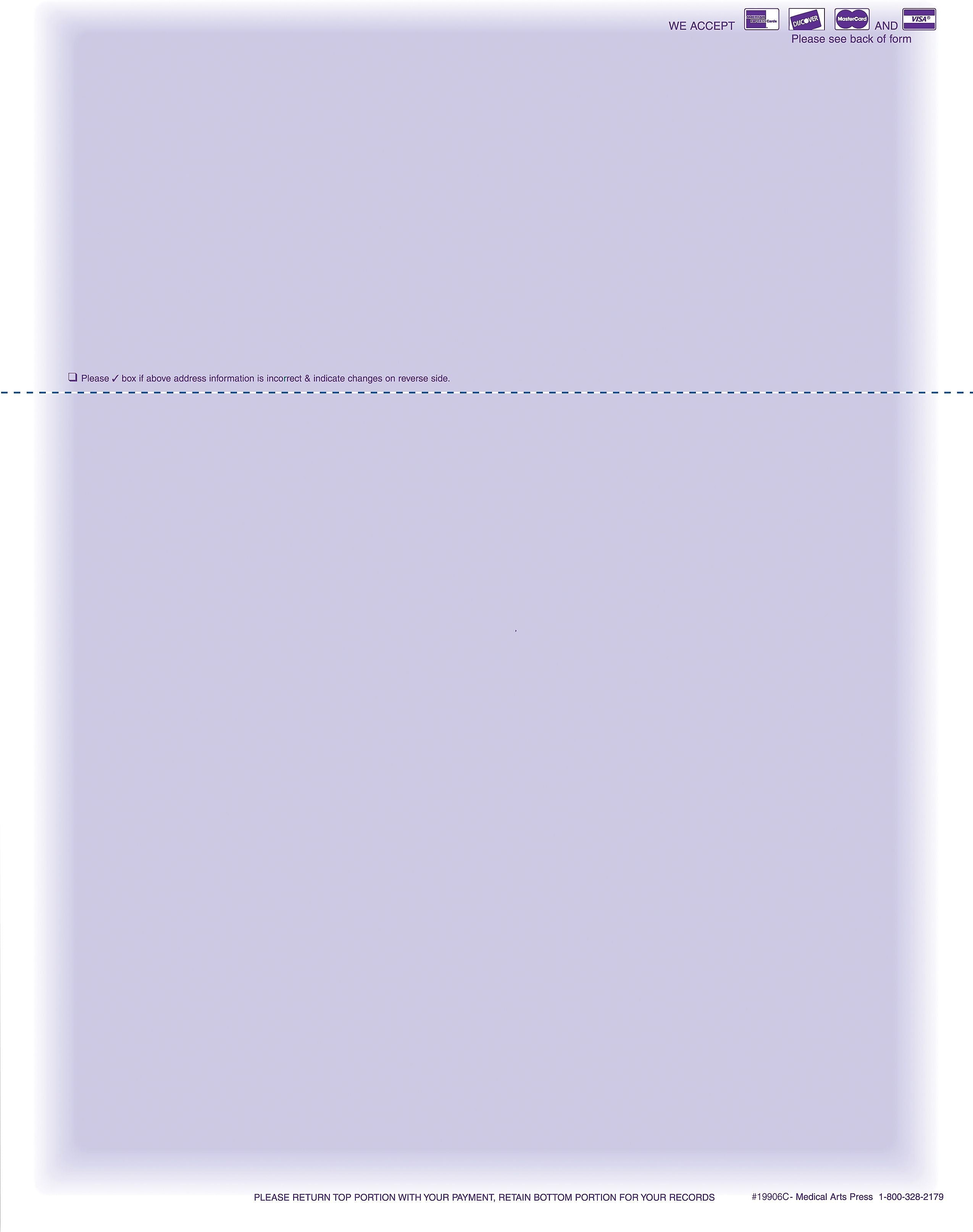 Medical Arts Press Invoices, 8-1/2" x 11", 500 Sets/Book, 508/Pack (19906C)