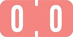 Medical Arts Press TAB Products Compatible Numeric Mini Label Sheets, "0", 250/Pack (36630)