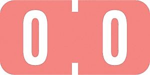 Medical Arts Press TAB Products Compatible Numeric Mini Label Sheets, "0", 250/Pack (36630)