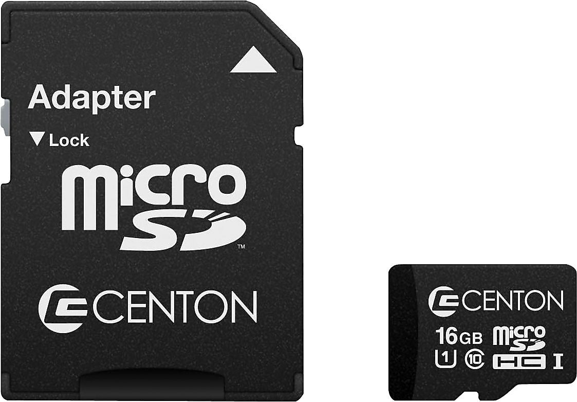Centon 16GB microSD Memory Card with Adapter, Class 10 (S1MSDHU116G)