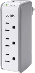 Belkin 3-Outlet Mini Travel Surge Protector, 918 Joules (BST300BG)