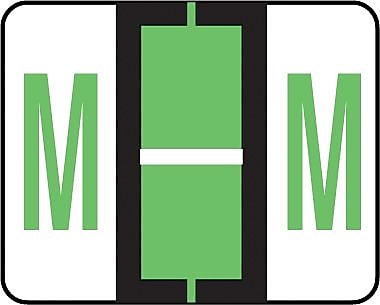 Medical Arts Press® TAB® Products Compatible Alpha Roll Labels, Letter M