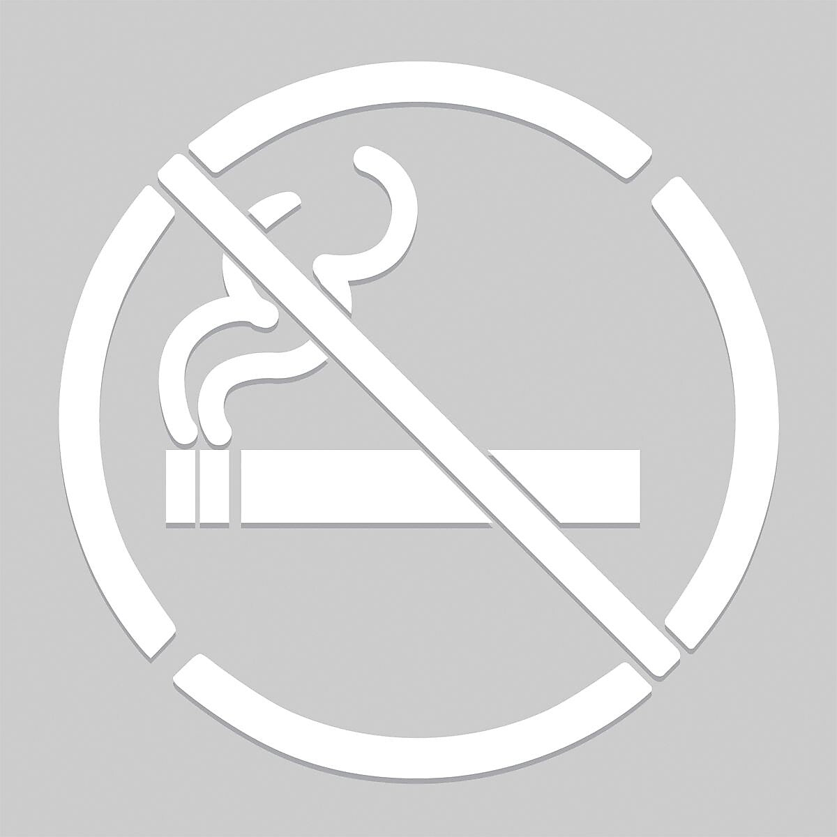 Accuform Floor Marking Stencil, NO SMOKING SYMBOL, 24" x 24", Plastic (PMS216)