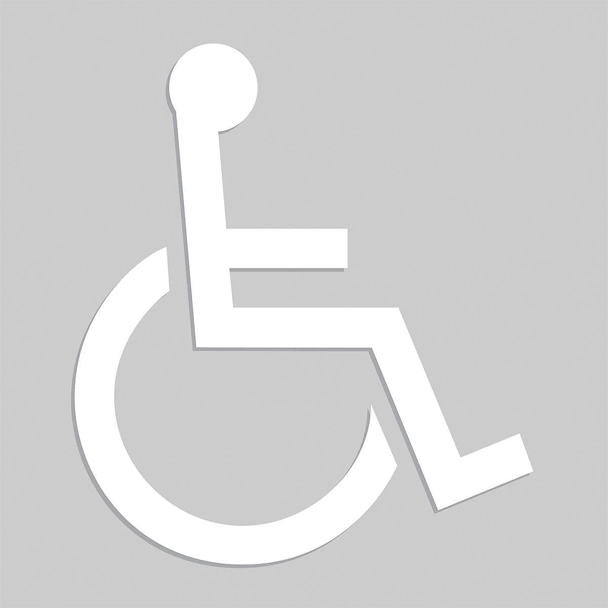 Accuform Floor Marking Stencil, WHEELCHAIR/HANDICAPPED SYMBOL, 24" x 24", Plastic (PMS200)