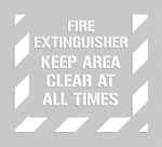 Accuform Floor Stencil, FIRE EXTINGUISHER KEEP AREA CLEAR AT ALL TIMES, 44"x40", Plastic (PMS325)