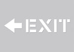 Accuform Floor Marking Stencil, EXIT (ARROW LEFT), 14" x 20", Plastic (PMS254)