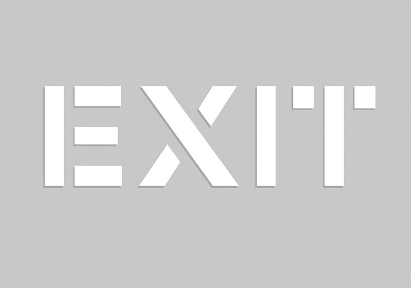 Accuform Floor Marking Stencil, EXIT, 14" x 20", Plastic (PMS252)