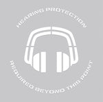ACCUFORM SIGNS® Floor Stencil, HEARING PROTECTION REQUIRED BEYOND THIS POINT, 24"x24", Plastic