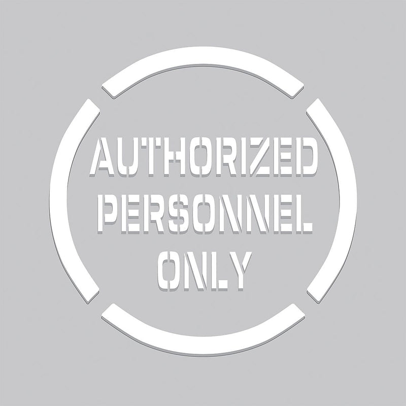 Accuform Floor Marking Stencil, AUTHORIZED PERSONNEL ONLY, 24" x 24", Plastic (PMS250)