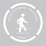 Accuform Floor Marking Stencil, PEDESTRIAN TRAFFIC ONLY, 24" x 24", Plastic (PMS242)