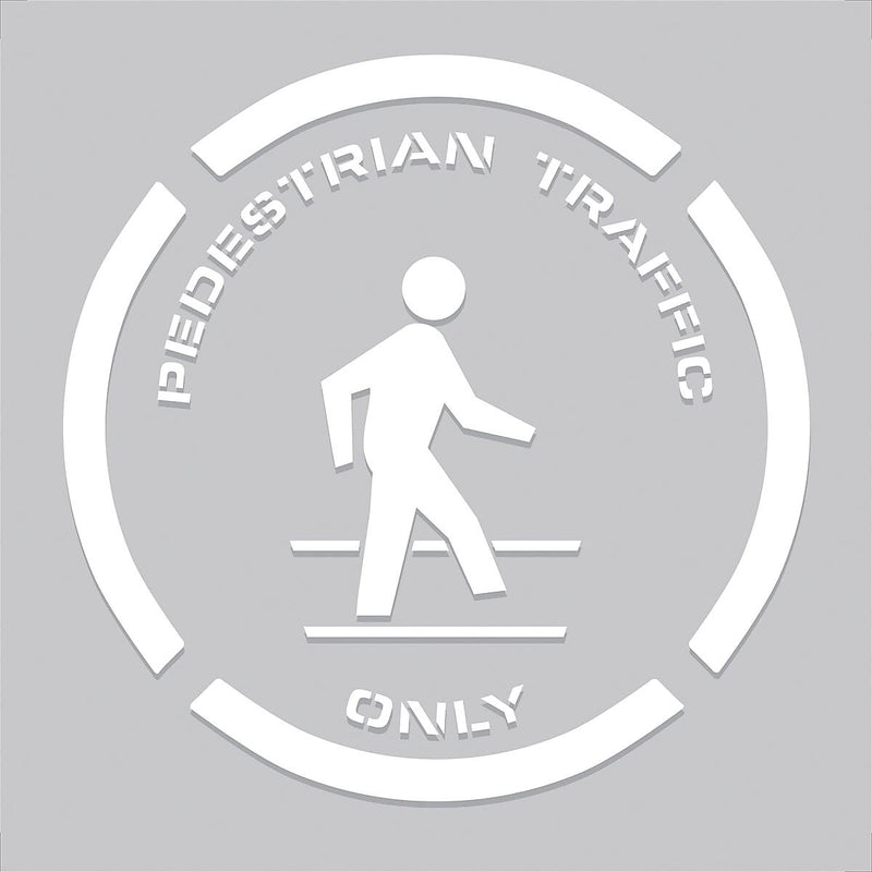 Accuform Floor Marking Stencil, PEDESTRIAN TRAFFIC ONLY, 24" x 24", Plastic (PMS242)