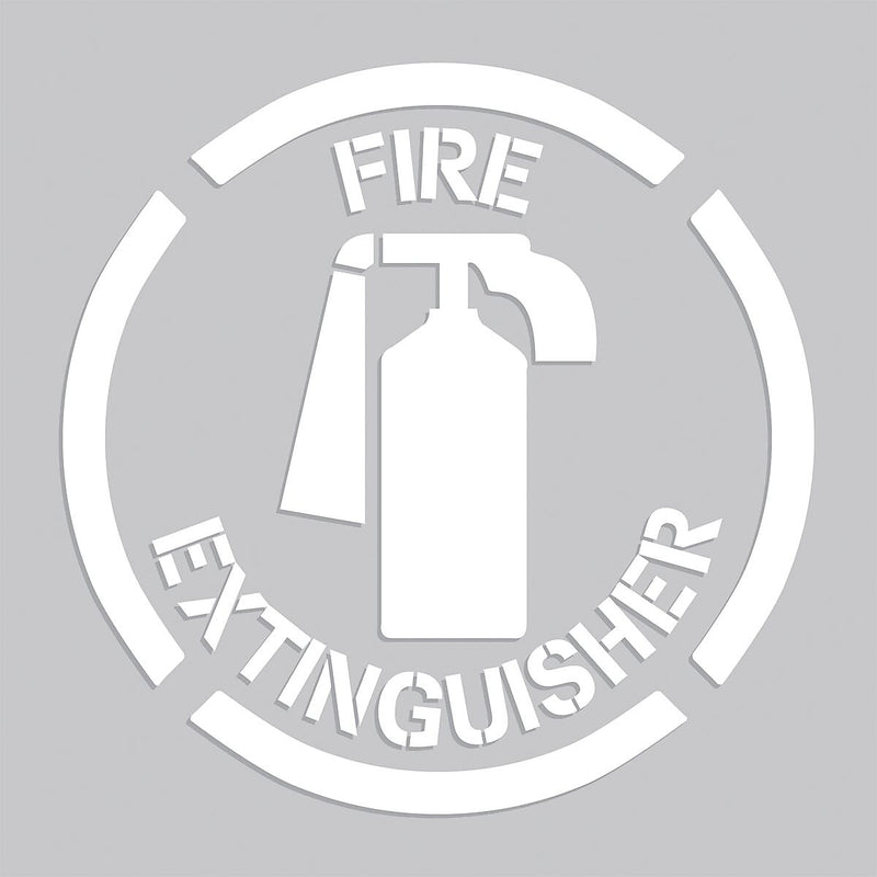 Accuform Floor Marking Stencil, FIRE EXTINGUISHER, 24" x 24", Plastic (PMS214)
