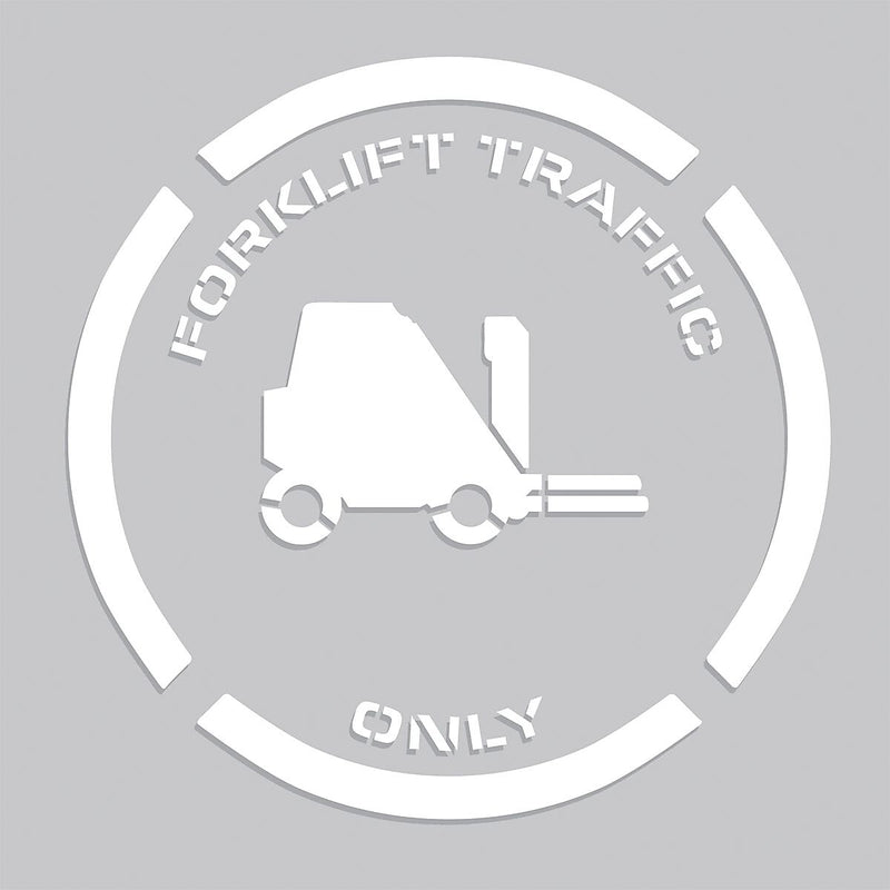 Accuform Floor Marking Stencil, FORKLIFT TRAFFIC ONLY, 24" x 24", Plastic (PMS244)