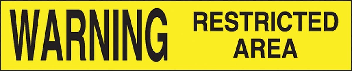 Accuform Plastic Barricade/Perimeter Tape, WARNING RESTRICTED AREA, 3" x 1000-ft (MPT135)