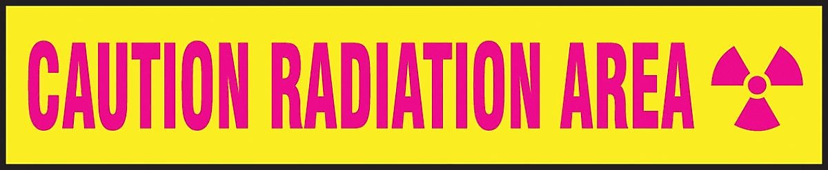 Accuform Plastic Barricade/Perimeter Tape, CAUTION RADIATION AREA, 3" x 1000-ft (MPT33)