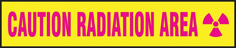 Accuform Plastic Barricade/Perimeter Tape, CAUTION RADIATION AREA, 3" x 1000-ft (MPT33)