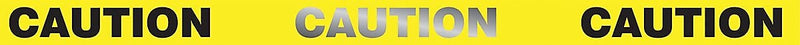 Accuform Reflective Plastic Barricade/Perimeter Tape for Low Light Areas, CAUTION, 3"x1000' (MPT231)