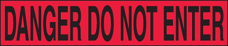Accuform Plastic Barricade/Perimeter Tape, DANGER DO NOT ENTER, 3" x 1000' (MPT11)