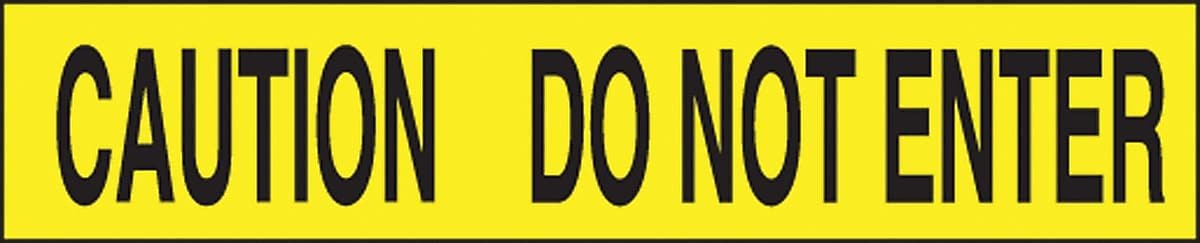 Accuform Plastic Barricade/Perimeter Tape, CAUTION DO NOT ENTER, 3" x 1000' (MPT31)