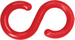 Accuform S-Hook, Accessory For Linking and Unlinking Separate Lengths of Plastic Chain, Red (PRC242RD)