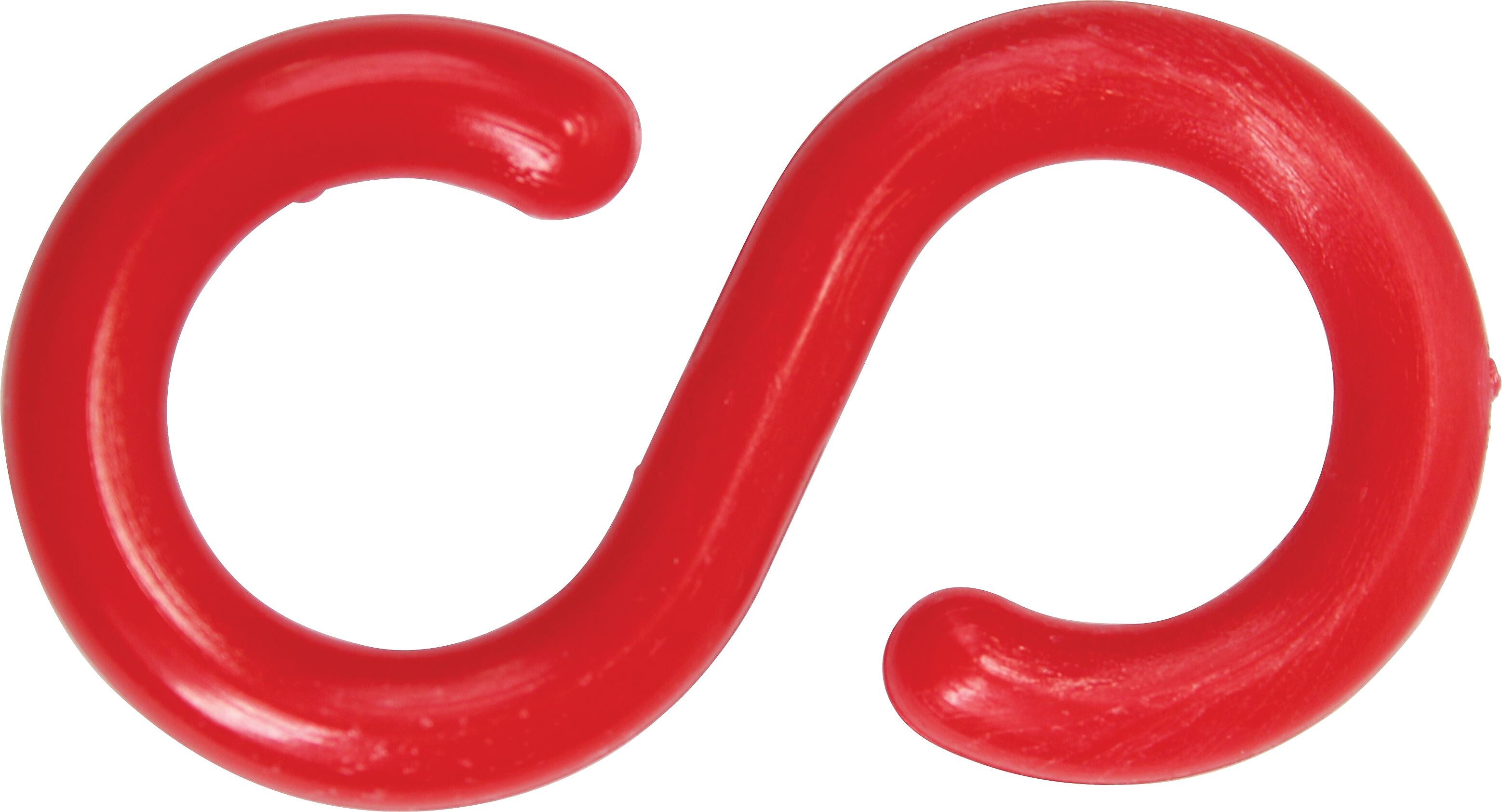 Accuform S-Hook, Accessory For Linking and Unlinking Separate Lengths of Plastic Chain, Red (PRC242RD)