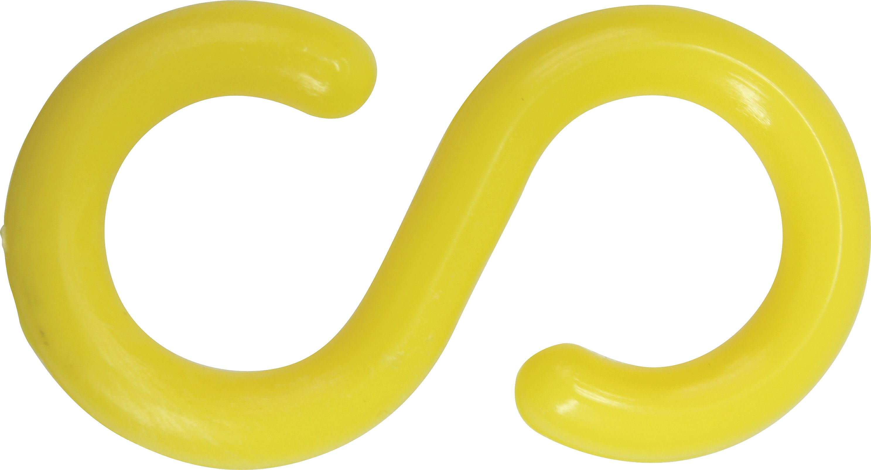 Accuform S-Hook, Accessory For Linking & Unlinking Separate Lengths of Plastic Chain, Yellow (PRC242YL)