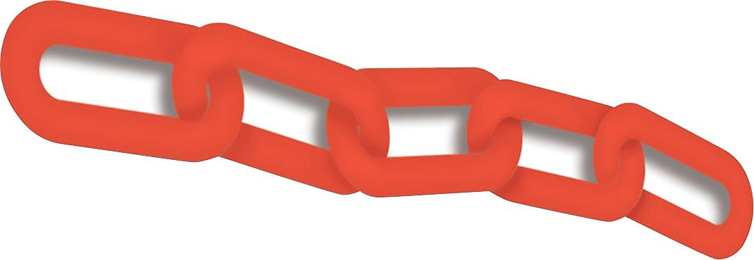 Accuform Plastic Chain for Use with BLOCKADE Stanchion Posts, 100', Red (PRC211RD)